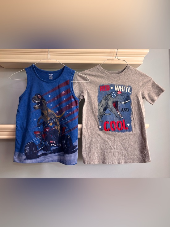 Carter's Other - Carter's Boys Dino Graphic Tank & Tee Set - Blue & Gray